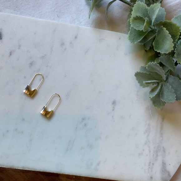 The Amelia - Safety Pin Drop Earrings - Picture 6 of 6